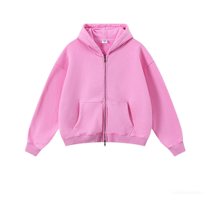 Sudadera con Capucha Unisex, Cierre de Cremallera, Forro Polar, Estampado de Letras, Detalle de Flecos, Corte Regular, Informal, Tejida, 100% Algodón - Product Image 1
