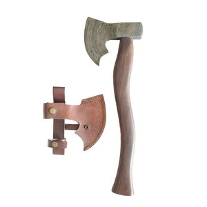 Mejor Proveedor de Hachas de Acero de Damasco de Alta Calidad, Nueva Llegada, Hacha de Acero de Damasco Hecha a Mano con Mango de Madera de Palisandro - Product Image 1