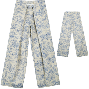 Pantalones Anchos de Mezclilla para Mujer, Cintura Alta, Estampados, Corte Holgado, Transpirables para Verano, Hechos con Algodón Sostenible BCI y Reciclado, Modelo 7.4 - Product Image 3