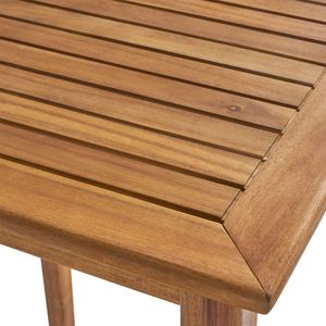 Tavolo da Bar Rettangolare Minimalista da Esterno in Legno di Acacia con Finitura Teak Categoria Prodotti Pavimenti in Bambù - Product Image 4