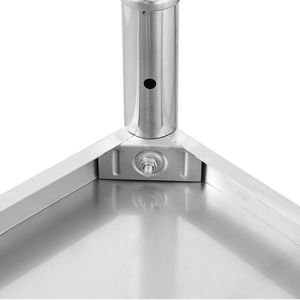 Tavolo da Lavoro in Acciaio Inox 24x24x30 per Cucina Commerciale con 4 Ruote e 3 Lati con Paraspruzzi, Design Resistente - Product Image 4