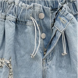 Heavy <b>Work</b> Casual Denim Shorts Colorful Floral Embroidery Womens Summer Loose <b>Jeans</b> Custom Quality Customized Color Fit - Product Image 4