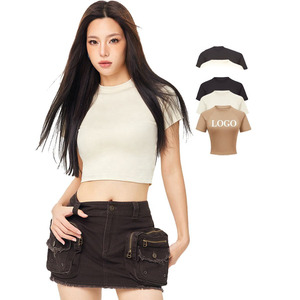 T-shirt court pour femme de qualité supérieure, Fournisseur mondial de mode, T-shirt court pour femme en gros, Fabricant de vêtements de haute qualité, T-shirt en coton - Product Image 1