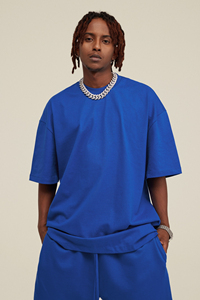 Ensemble 2 pièces tricoté personnalisé pour homme, été 2026, avec logo imprimé sur le devant, t-shirt et short - Product Image 2