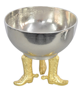 Últimos modelos de cuencos decorativos dorados con base de pilar y cuencos plateados para hielo, enfriadores de champán, cuencos artesanales para frutas y servicio, venta al por mayor - Product Image 4