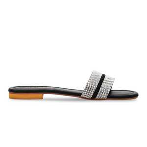 Pantoufle en fourrure noire fantaisie FN7701 - Product Image 3