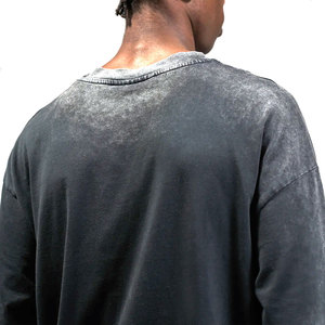 Camiseta Oversize para Hombre con Lavado Ácido, 100% Algodón, Etiqueta Privada Personalizada, Transpirable, de Secado Rápido, Estilo Urbano, al por Mayor, del Mejor Proveedor - Product Image 2