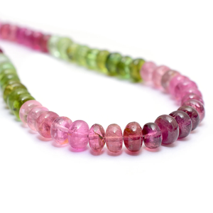 ลูกปัดทัวร์มาลีน AAA ขนาด 6 มม.-8 มม. รูปทรงกลมเรียบ ลูกปัดทัวร์มาลีนสีแตงโมจากเหมืองคาลาบาร์ ลูกปัดพลอยแท้สำหรับทำเครื่องประดับ - Product Image 4