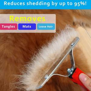 Peine ligero para el aseo diario de mascotas, peine profesional para desenredar y eliminar el pelo suelto, peine seguro para el pelo sin enredos - Product Image 4