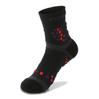 Chaussettes de compression sportives d'hiver à motif 3D tricoté, montantes, écologiques, antibactériennes, séchage rapide, respirantes, en Spandex/Nylon