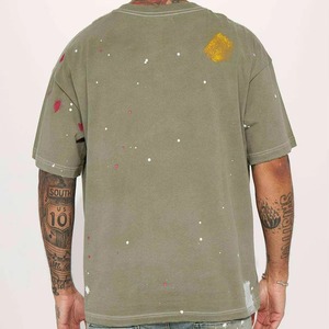 Cotton Custom Men Large 300g Ink Wash <b>Tshirt</b> Manufacturer Blank Cotton T shirt OEM Service ODM Design Latest Design 2026 - Product Image 6