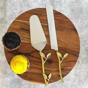 Modern Cake Serving Kit Metal Knife and Server Stainless Steel Dessert Cutter Serving <b>Tools</b> - Product Image 1