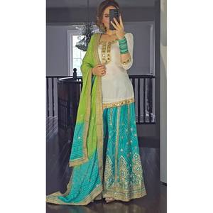 Nuevo diseñador Summer Party Jumpsuit Fancy Style Top Sharara Suit para ocasiones especiales - Product Image 3
