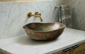 Lavabo de Cobre Moderno, Nuevo y Popular, Lavabo Metálico de Alta Calidad para Baños Elegantes de Hoteles, Villas y Resorts - Product Image 3