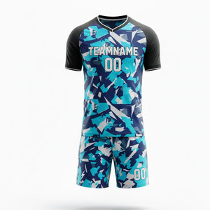 Soccer Team Uniform Set Custom Jersey And Shorts Breathable Quick Dry Fabric Professional Match Training Wear - Product Image 1
