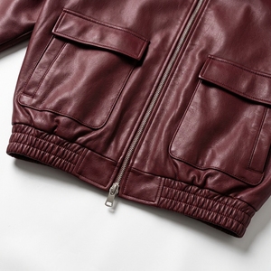 Nouvel Arrivage 2026 – Blouson en Cuir Véritable pour Homme, Coupe Slim, Personnalisable OEM, Vêtement Moto, Fournisseur Professionnel en Gros - Product Image 6