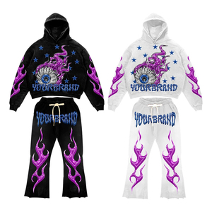 Conjunto Deportivo Vintage con Sudadera y Pantalones Anchos Estilo Urbano - Product Image 5