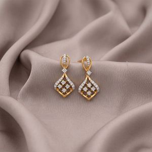 Geometric Drop <b>Diamond</b> <b>Dangle</b> <b>Earrings</b> - Product Image 4