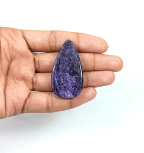 Charoite Naturelle Lisse Polie Cabochon Pierre Libre Formes Mixtes 25-45mm Fournitures pour Bijoux Faits Main Grossiste Purple Radha Arts - Product Image 5