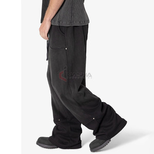 Pantalon de survêtement unisexe coupe droite pour l'hiver, avec braguette boutonnée, respirant, décontracté, personnalisable, fabrication OEM en gros - Product Image 4