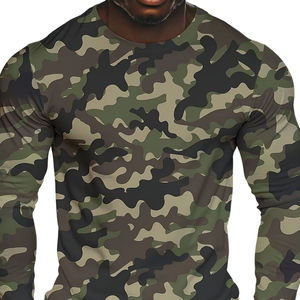 T-shirt de sport pour homme, coupe classique, 100 % polyester, à manches courtes, tricoté sur le devant, motif Aigle Bleu, séchage rapide, anti-UV UPF50 - Product Image 4