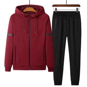 Men's Full Front Zipper Hood & Pants Homme Sweat Suit Melegito Training Wear Trenerka Spordidress Traningsoverall - Product Image 2