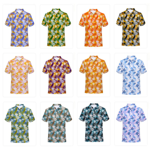 Camicia hawaiana estiva da uomo a maniche corte, stampa sublimatica vintage, 100% poliestere cotone, camicie da spiaggia da uomo - Product Image 4
