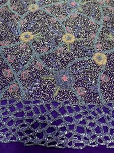 Tela de encaje bordada con cuentas pesadas - Product Image 5