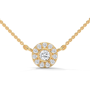 Élégant collier pendentif en or avec diamant de laboratoire, bijoux raffinés pour femme, style minimaliste quotidien et collection cadeau - Product Image 1