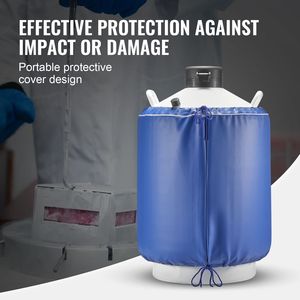 Contenitore per Azoto Liquido in Lega di Alluminio da 30L con 6 Bombole e Borsa per il Trasporto con Cinghie - Dewar da Laboratorio - Product Image 6