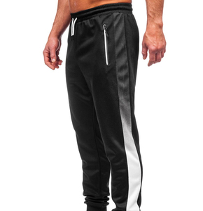 Men's Black Sweatpants With <b>White</b> Side Stripe Elastic Waist Drawstring Casual <b>Jogger</b> Pants Autumn Wear mens summer <b>joggers</b> - Product Image 5