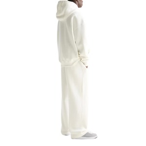 Custom 380 GSM 100% Cotton Hoodie and <b>Sweatpants</b> <b>Set</b> Heavyweight Blank Streetwear Puff Print Tracksuit OEM Factory <b>Set</b> - Product Image 6