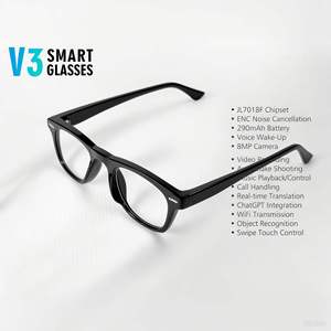 แว่นตาอัจฉริยะรุ่นใหม่ V3 ปี 2025 พร้อมกล้อง HD 8MP บันทึกวิดีโอ 32GB ถ่ายโอนผ่าน WIFI รองรับ ChatGPT เลนส์คู่ แปลภาษาด้วย AI - Product Image 5
