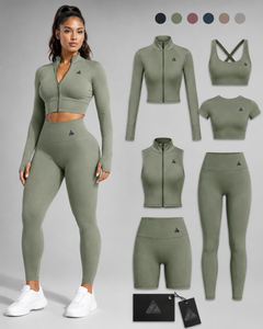 New Style Yoga sets Newly Designs With Customize Logo Yoga set For <b>Workout</b> Yoga <b>Jacket</b> <b>Workout</b> Sets for Women Sportswear Gym - Product Image 2
