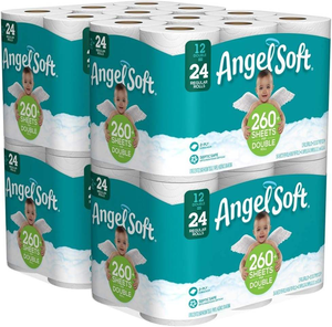 ANGEL SOFT Toilet Paper Bath Tissue, 48 Double Rolls, 260+ 2-Ply <b>Sheets</b> Per Roll - Product Image 1