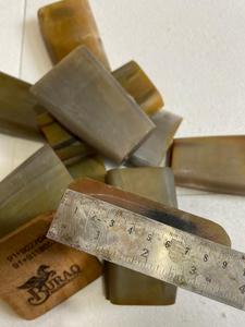 Manche de couteau 100% naturel en corne de buffle brute, pointe de corne, artisanat Buraq - Product Image 3