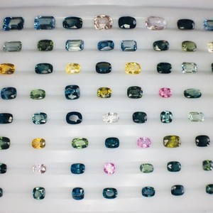 Lot de pierres précieuses naturelles multi-saphirs taillés, qualité AAA, lustre superbe, certifiées IGI, 5-10 mm, multicolores, pour la fabrication de bijoux, prix abordable - Product Image 1
