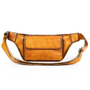 Bolso Bandolera de Cuero Genuino Impermeable para Hombre, Riñonera de Cuero para Hombre, Bolso Cruzado de Cuero para el Pecho - Product Image 1