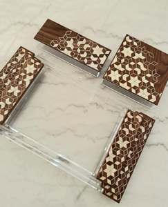 กล่องเก็บขนมหวานลายไม้ประดับเปลือกหอยและอะคริลิค งานแฮนด์เมดจาก WoodenAura สำหรับรอมฎอน 2027 และเทศกาลต่างๆ - Product Image 1