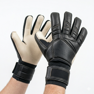Gants de gardien de but de football en cuir, antidérapants, avec sangle de poignet réglable, pour hommes - Product Image 2