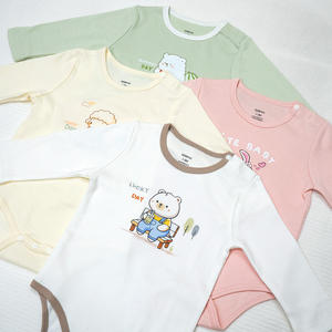 Kimono para Bebé ALB10, Unisex, Manga Larga, Lazos Laterales, Tejido Transpirable, 100% Algodón Orgánico, Diseño de Dibujos Animados, Todas las Temporadas - Product Image 2