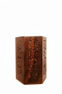 Porte-stylos rond en bois fait main de qualité supérieure, organiseur de bureau, support à crayons au design moderne pour bureau, table d'étude et école - Product Image 2