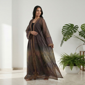 Abaya de Verano con Estampado de Diseñador, Tradicional India, de Chinnon, Larga hasta el Suelo, Holgada, para Oración del Eid, Ropa de Noche, Atuendo Modesto para Mujer - Product Image 2