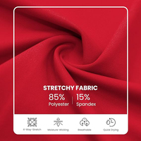 Veste de yoga à manches longues pour femmes, avec fermeture éclair, col montant, respirante, pour la course à pied, rouge