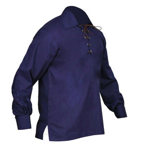Chemise Jacobite écossaise traditionnelle 2026 bleu marine pour tenue Kilt des Highlands – Fournitures d'usine - Product Image 3