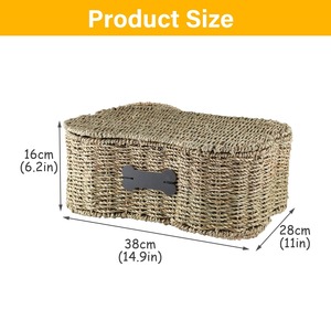 Brabtod Seagrass <b>Wicker</b> <b>Baskets</b> for Dog Toys Handmade <b>Storage</b> <b>Basket</b> Wholesale eco-friendly Made in Viet Nam - Product Image 2