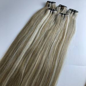 Extensions de cheveux vierges les plus vendues, couleur piano, 100% cheveux humains, trame, super soyeuses et lisses - Product Image 2