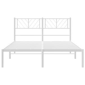 Cadre de lit en métal de taille king-size en acier blanc avec revêtement en poudre - Product Image 5