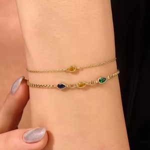 New Customized Round Shape Moissanite Diamond Bracelet Bezel Setting 18K Yellow Gold Diamond Bracelet for Both Women - Product Image 5