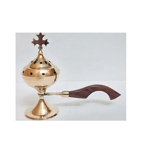 Unique Metal <b>Incense</b> Burner With Detailed Embossed Surface For <b>Incense</b> <b>Cones</b> And Aromatic Resin - Product Image 3